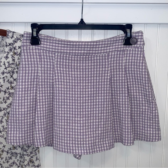 Zara Pants - Zara Lavender Gingham Skort